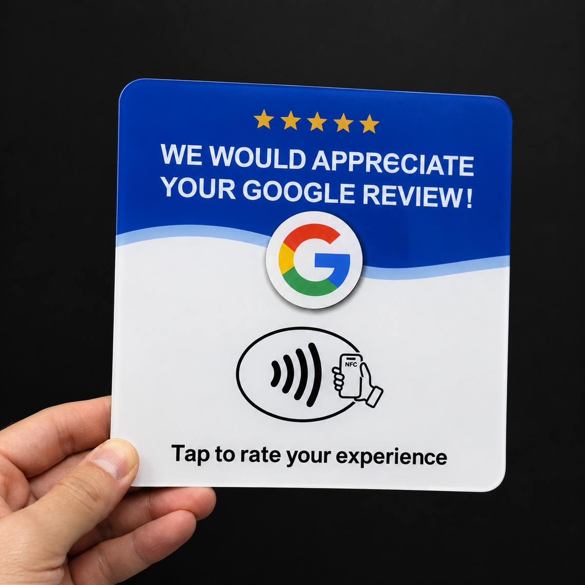 Tarjeta para Reseñas de Google - Consigue Más Reseñas 5 Estrellas